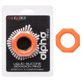Alpha Liquid Silicone Sexagon Ring Orange Stretchy Comfortable Enhancer COCK RINGS